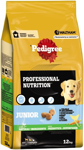 PEDIGREE® Professional Nutrition Trocken Junior Geflügel & Gemüse 12kg