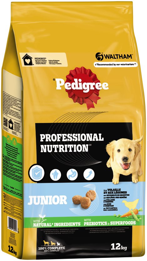 PEDIGREE® Professional Nutrition Trocken Junior Geflügel & Gemüse 12kg