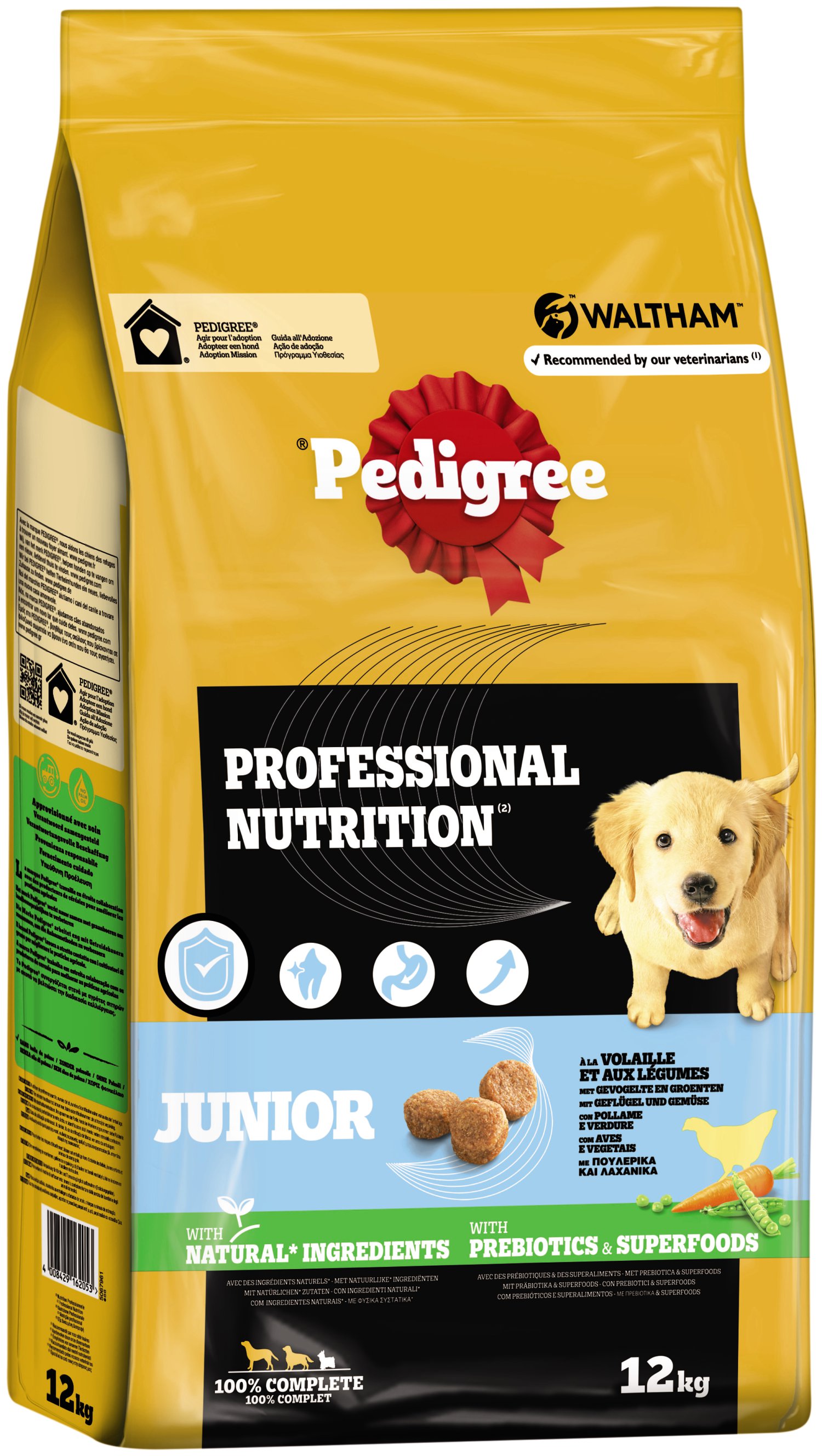 PEDIGREE® Professional Nutrition Trocken Junior Geflügel & Gemüse 12kg