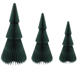 Dekofigur Papierbaum Grün