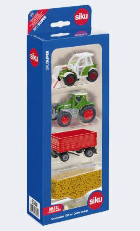 SIKU Geschenkset Landwirtschaft mit 3 Fahrzeugen 6304