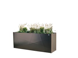 BIOHORT Pflanzbeet Belvedere® Maxi XDesign 2x0,5 m Dunkelgrau-Metallic 201x53x77 cm (BxTxH)