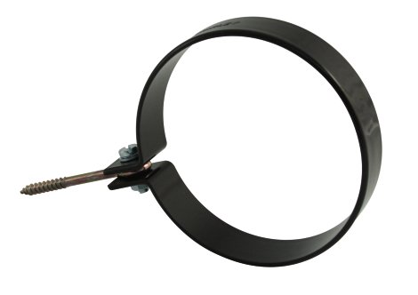 Fallrohrschelle mit Ringschraube (Halbrunde Dachrinne) Braun NW 105 mm