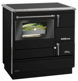 ORANIER Festbrennstoffherd Linz Schwarz (7 kW) - links
