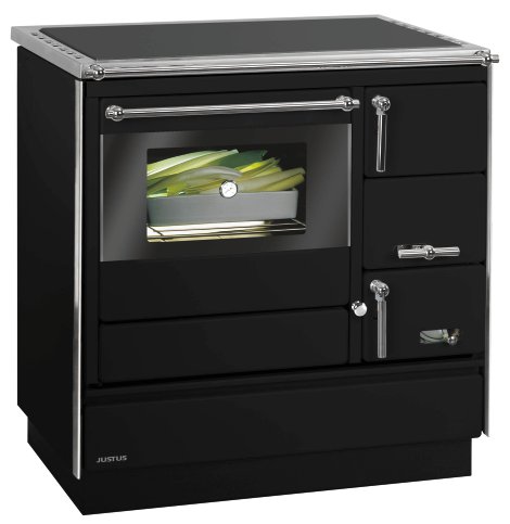 ORANIER Festbrennstoffherd Linz Schwarz (7 kW) - links