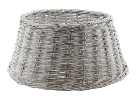 Christbaumfuß Abdeckung Rattan Weiß 60x26 cm
