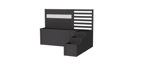 BIOHORT Pflanzbeet Davinci Version 2 Dunkelgrau-Metallic