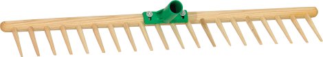 EBNER Holzrechen 20 Holz-Zähne mit Stiel