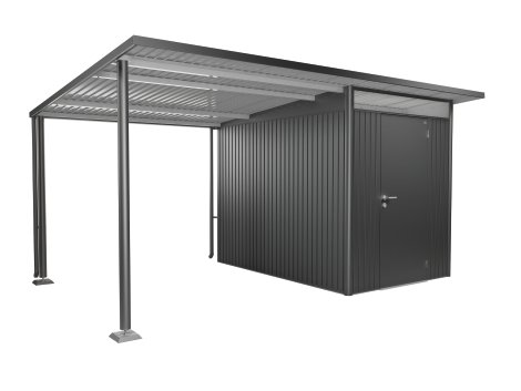 BIOHORT Seitendach für BIOHORT Gerätehaus AvantGarde A3+A7 Dunkelgrau-Metallic L