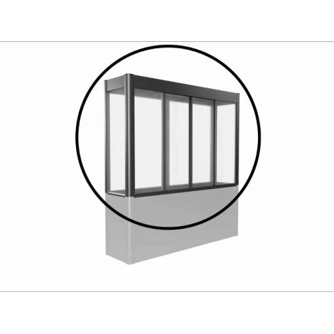 BIOHORT Gewächshaus-Aufsatz Florentina 2x0,5 Dunkelgrau-Metallic