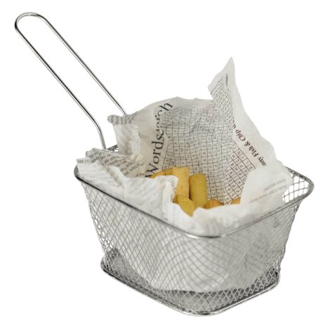 Servierkorb Edelstahl 14x11x7 cm