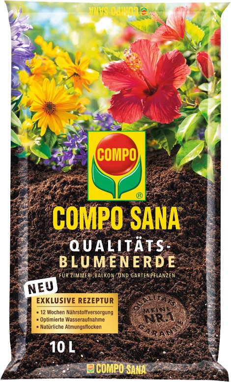 COMPO SANA® Qualitäts-Blumenerde 10 l