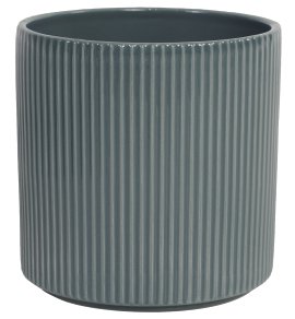 KENT LIVING Pflanztopf Vertical Ribbon grau 13x13x13 cm