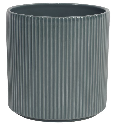 KENT LIVING Pflanztopf Vertical Ribbon grau 13x13x13 cm