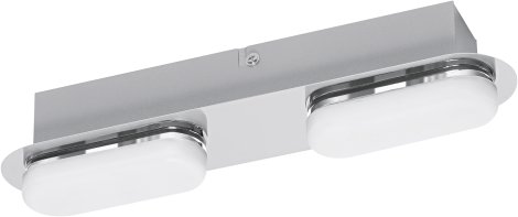 LEDVANCE WIFI SMART + OBRIS Duplo LED-Bad Wandleuchte 30 cm, weiß