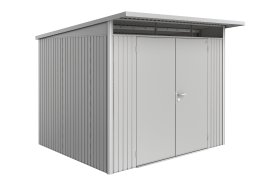 BIOHORT Gerätehaus A6 AvantGarde® mit Doppeltür, silber-metallic
