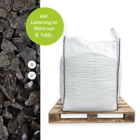 Min2C Bruchsteine schwarz-anthrazit 30-60mm 1000kg Big Bag