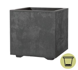 DEROMA Pflanztopf Millennium Anthrazit 25 cm