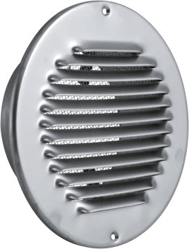 Lüftungsgitter aus Edelstahl rund DN150 Ø 175 mm