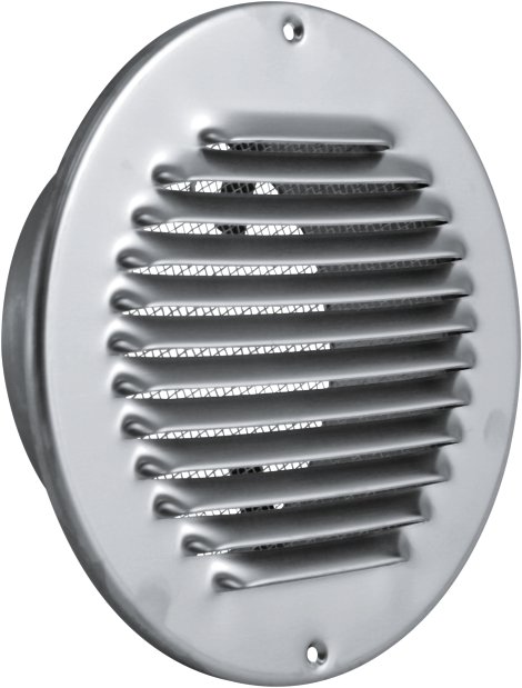 Lüftungsgitter aus Edelstahl rund DN150 Ø 175 mm