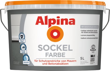 ALPINA Sockelfarbe Schiefer 5 l