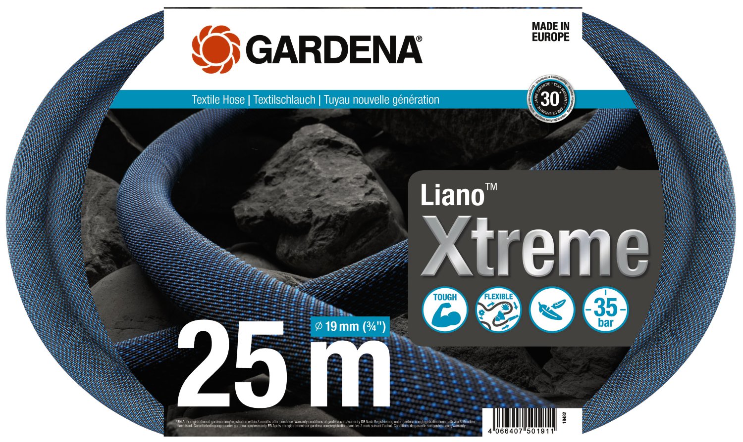 GARDENA Textilschlauch Linao™ Xtreme 3/4" 25 m