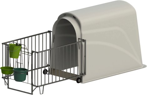 CalfHouse Premium Plus mit schwerer Umzäunung