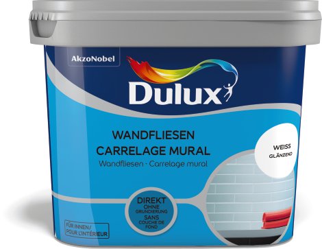 DULUX Farbe für Wandfliesen glänzend Weiß 0,75 l