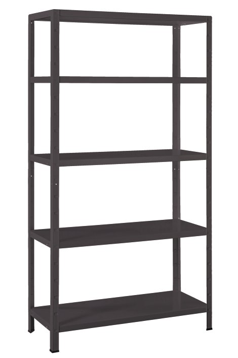 SCHULTE REGALWELT Grundregal 5 Böden Metall Schwarz 180x90x40 cm