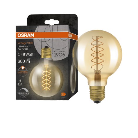 OSRAM LED-Globe 1906 GL95 D Filamentment GD E27 Warmweiß 7W