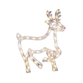 LED-Fenstersilhouette Rentier Warmweiß 50 Dioden