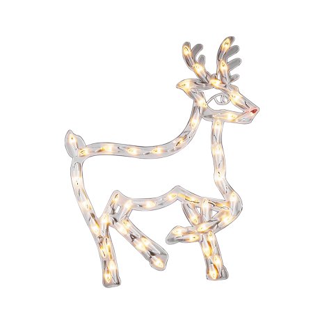 LED-Fenstersilhouette Rentier Warmweiß 50 Dioden