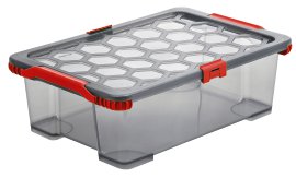 ROTHO Aufbewahrungsbox Evo Total anthrazit rot 30 l