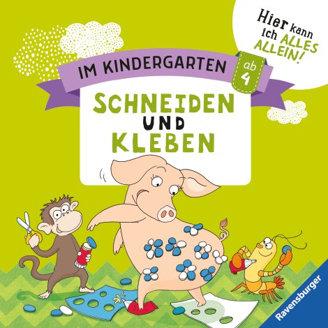 RAVENSBURGER Buch Im Kindergarten Schneiden und Kleben