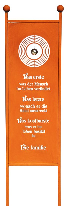 Gartenstecker Familie Rost Edelstahl