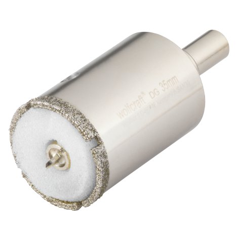 WOLFCRAFT Bohrkrone mit Schaft diamantbestreut ⌀ 35 mm