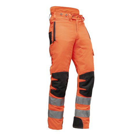 AX-MEN® Schnittschutzhose EN 20471 lang Orange S
