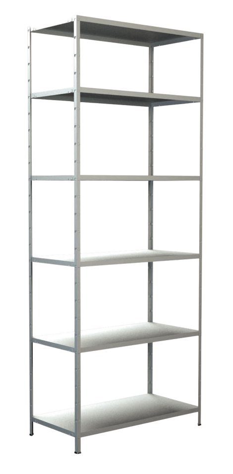 SCHULTE REGALWELT Steckgrundregal 6 Böden Weiß 230x80x50 cm