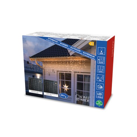 LED-Lichtervorhang Eisregen Gefr 200 Dioden