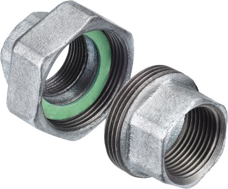 CORNAT Verschraubung Flachdichtung verzinkt 1/2"