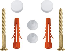 CORNAT WC- und Bidet-Befestigungssatz 6 x 70 mm, weiß