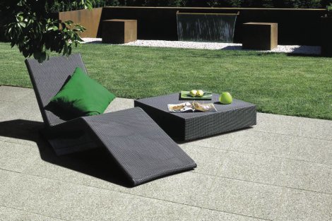 EBENSEER Gartenplatte Romero Rosso Nero 39,6x39,6x3,5 cm (LxBxH)