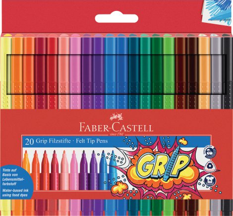 FABER CASTELL Faserschreiberetui 20 Stk.