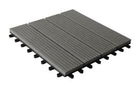 WOLFF FINNHAUS WPC Fußboden-Fliesen 2420 Anthrazit 26 mm