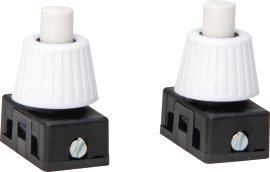 KOPP Einbau-Druckschalter 1-poliert Weiß