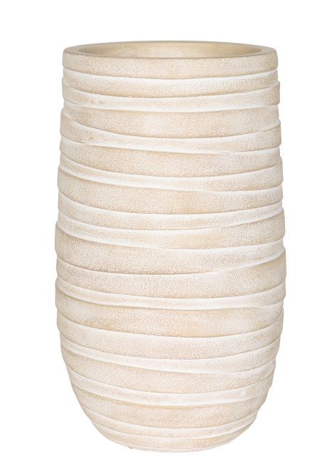 KENT LIVING Pflanzvase Ribbon Antik Beige 36,5x61 cm (⌀xH)