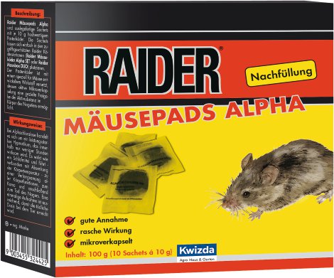 KWIZDA Raider MäusePads Alpha Nachfüllung 100 g