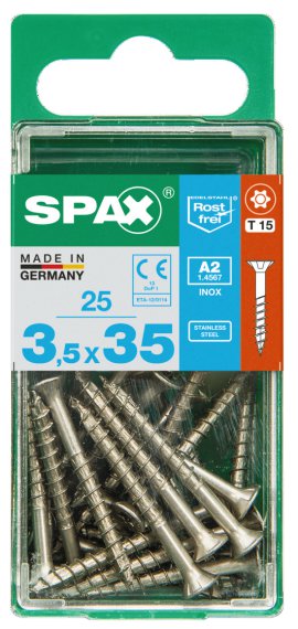 SPAX Schraube A2 TRX 3,5x35 S 25 Stk.