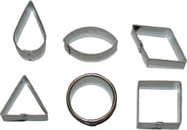 GarnierKeksausstecher Geo 6-tlg. Edelstahl 20-25 mm