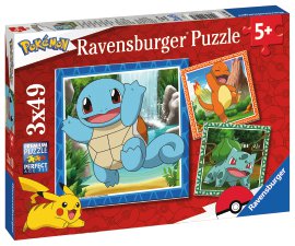 RAVENSBURGER Puzzle Glumanda, Bisasam und Schiggy
